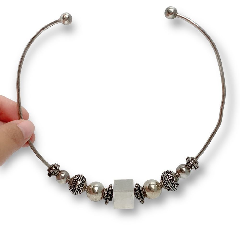 Mexican 925 Solid Sterling Silver Collar Like Cho… - image 1